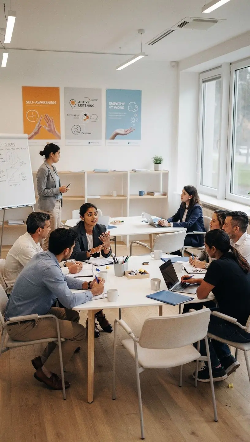 Ein Bild von einem Online-Kurs, das einen Laptop mit einer Videokonferenz zeigt.